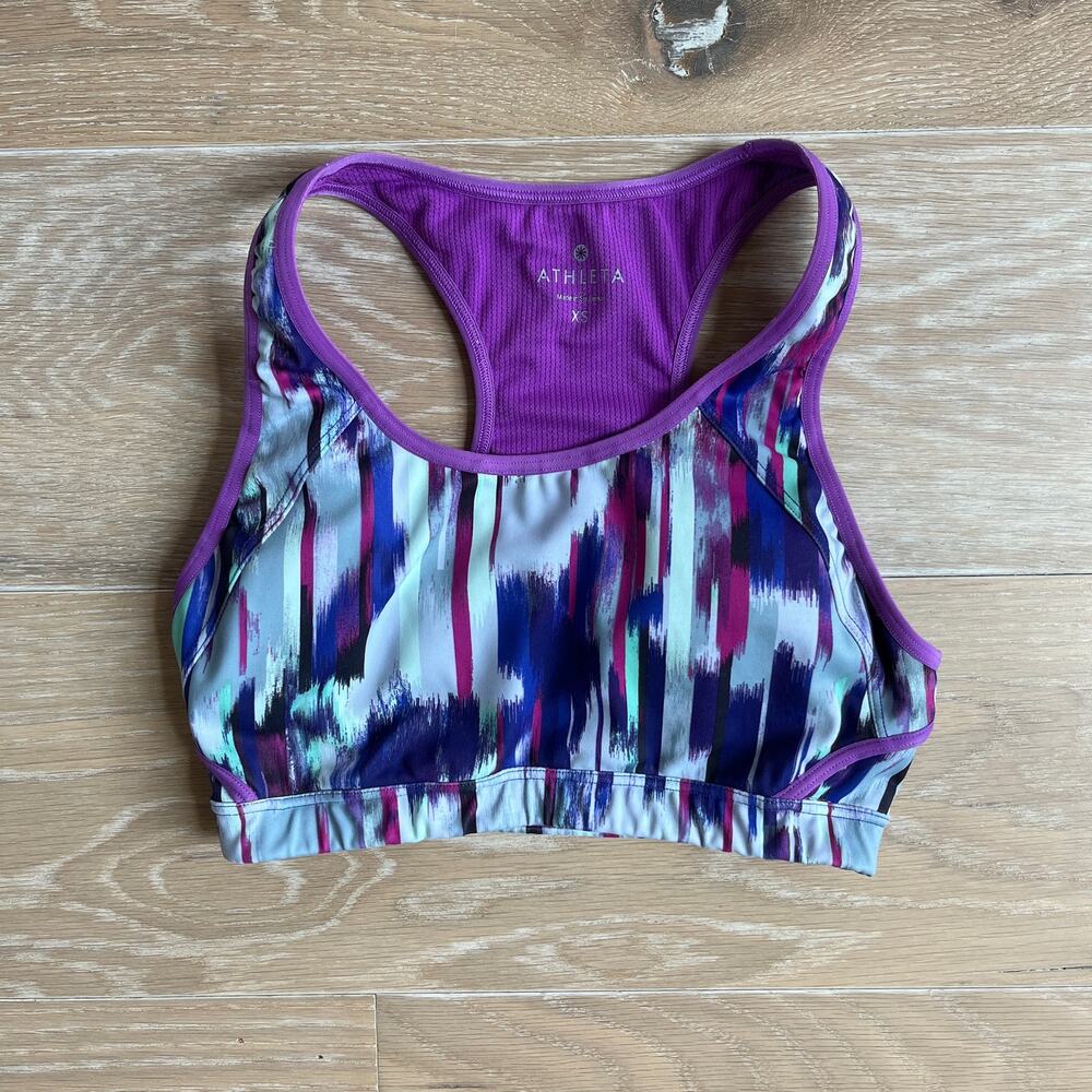 Athleta Tie-Dye Racerback Sports Bra - Size XS